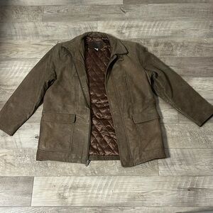 Wallance H Soft Brown Leather Coat Large
